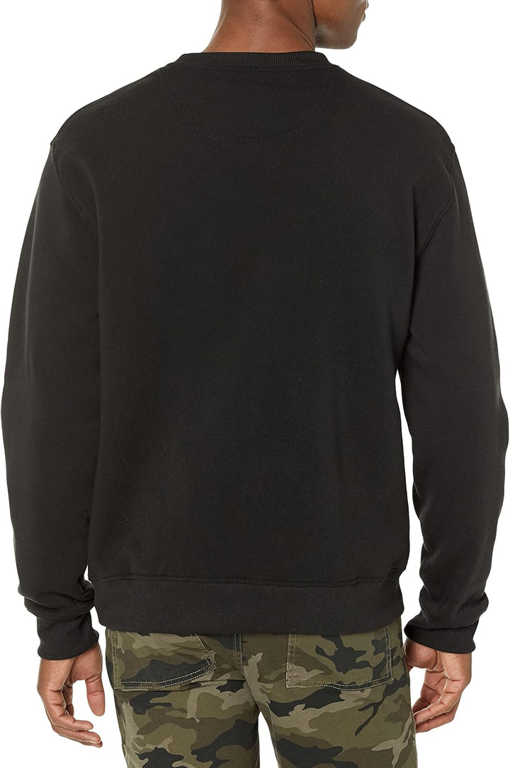 Southpole Herren Basic Fleece Crewneck Sweatshirt Sweatshirt (1er Pack) L Schwarz, L Schwarz