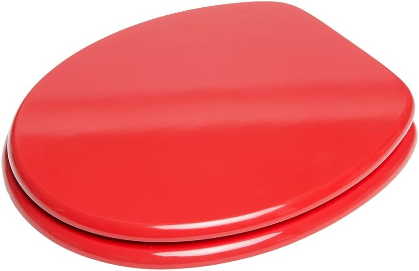 WC Sitz, viele einfarbige WC Sitze zur Auswahl, hochwertige und stabile Qualität aus Holz, Rot, Rot