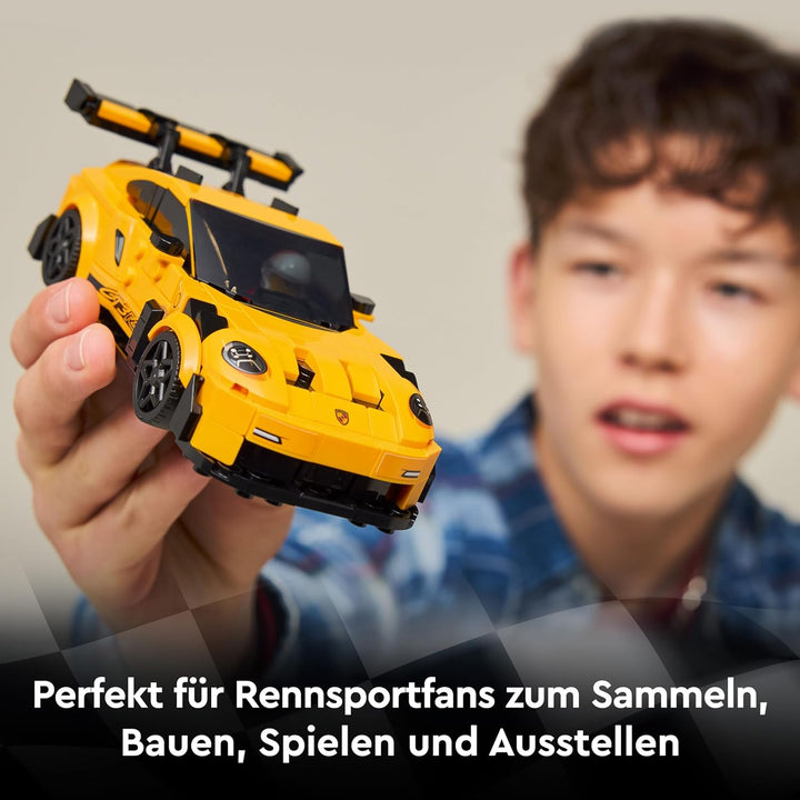LEGO Speed Champions Porsche 911 GT3 RS Supersportwagen - Spielzeugauto mit 1 Minifigur zum Sammeln