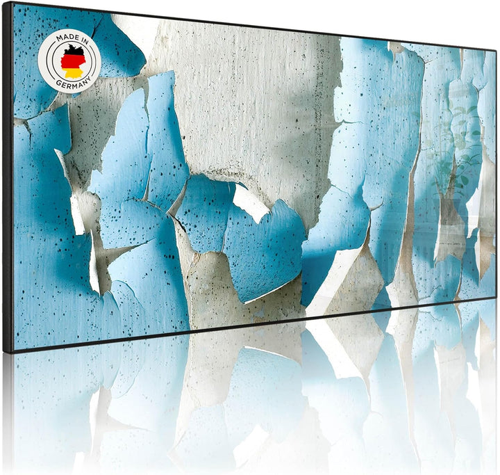 banjado Magnettafel schwarz 78 x 37cm / Magnetwand Metall/Magnetpinnwand als Memoboard/Pinnwand Magn