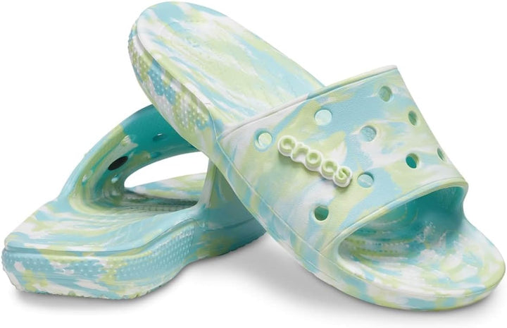 Crocs Unisex Classic Slide Sandalen 43/44 EU Pure Water Multi, 43/44 EU Pure Water Multi