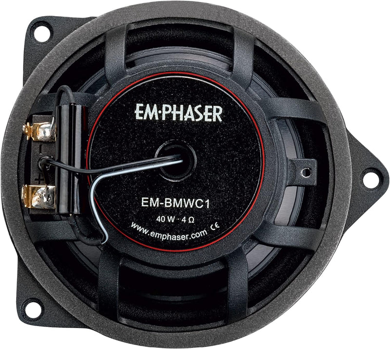 EMPHASER EM-BMWC1 – Plug & Play 10 cm / 4 Zoll Center-Speaker, Lautsprecher zur Armaturenbrett Monta