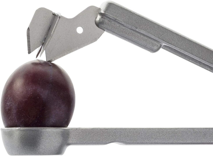 Westmark Pflaumenentsteiner für küchenfertig entsteinte Zwetschgen, 16,7 cm lang, Aluminium, lebensm