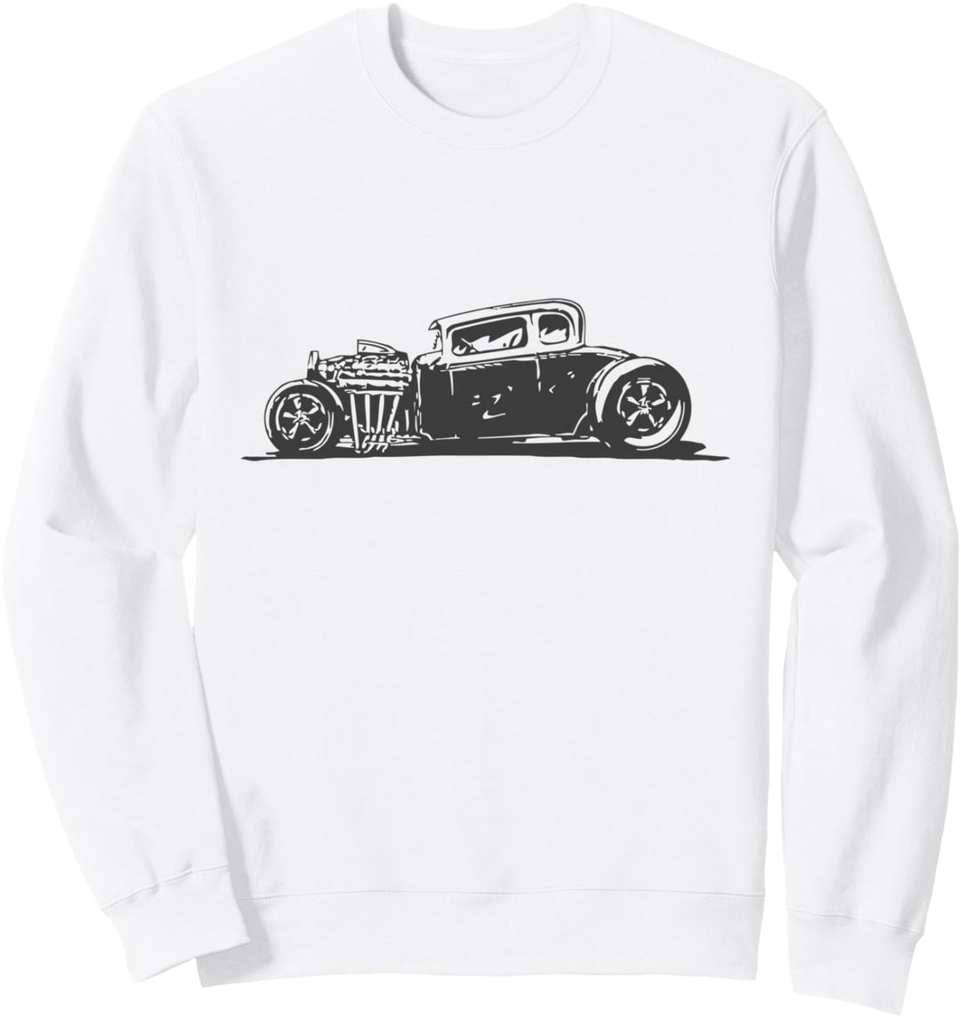 Hot Rod Rust Racer Vintage Graphic Old Muscle Car Sweatshirt