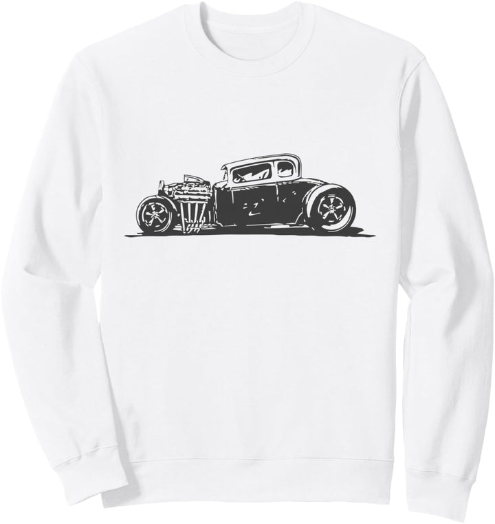 Hot Rod Rust Racer Vintage Graphic Old Muscle Car Sweatshirt