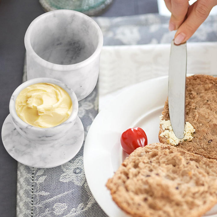 Butterdose Französische mit Deckel Marmor Butter Dose Butterfass Butterglocke Wassergekühlt Butterto