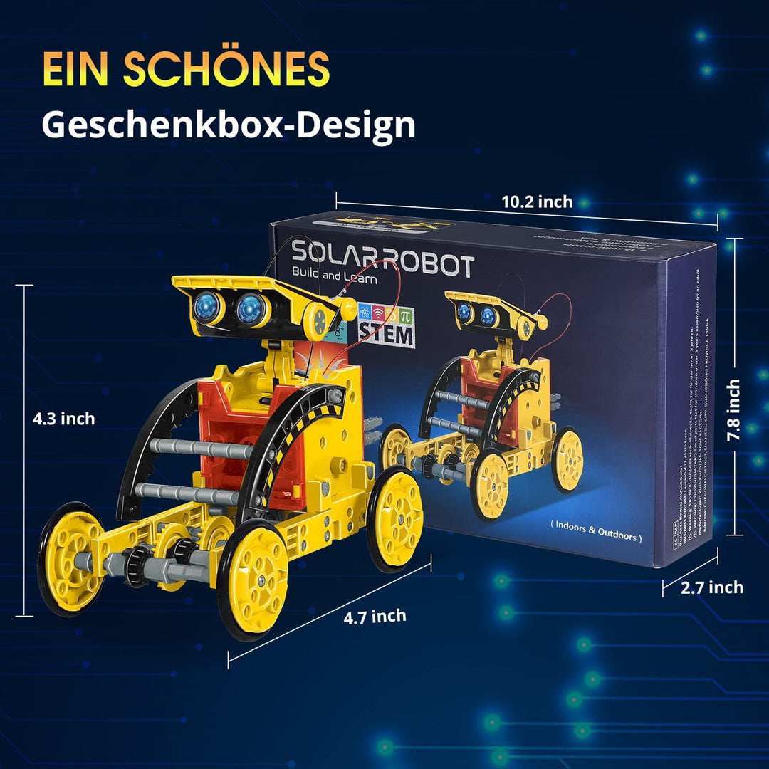 Solar Roboter Spielzeug ab 8 Jahre,OMWay 12-in-1 STEM Experimente für Kinder Alter 9 10 11 12,Konstr