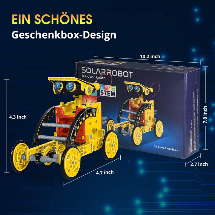 Solar Roboter Spielzeug ab 8 Jahre,OMWay 12-in-1 STEM Experimente für Kinder Alter 9 10 11 12,Konstr