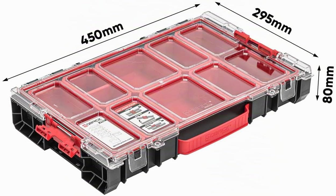 3x Sortimentskasten Kleinteilemagazin – 450 x 80 x 295 mm – Premium Sortierkasten Wekzeugbox mit aus