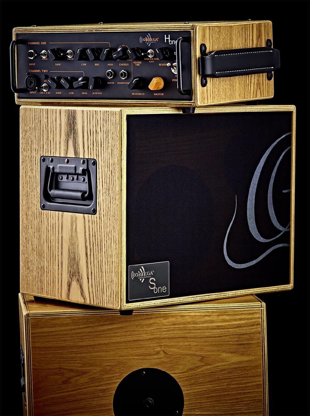 ORTEGA Acoustic Amplification Akustikgitarren-Topteil - 2 Kanal 100W RMS + Tragetasche (HONE)