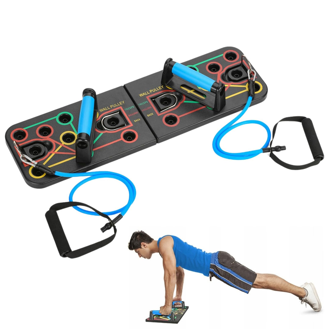 Gymtek Faltbare Liegestütze Brett - Push Up Board mit Liegestützgriffe für Ganzkörper-Training & Eff