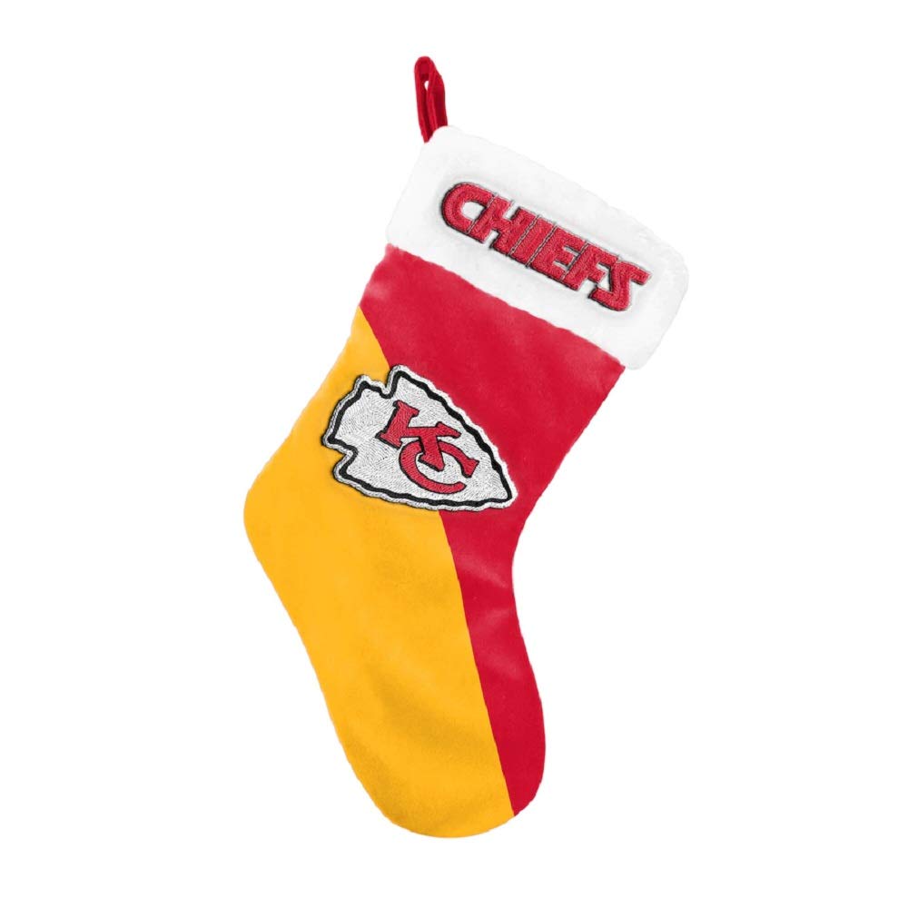 FOCO NFL Kansas City Chiefs 2020 Basic Santa Claus Stocking Strumpf Nikolaus Weihnachten