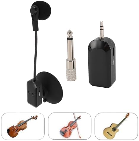 2,4 GHz Kabelloses Gitarrensystem, Kabelloser Gitarrensender, Empfänger, Wiederaufladbar, Tonabnehme