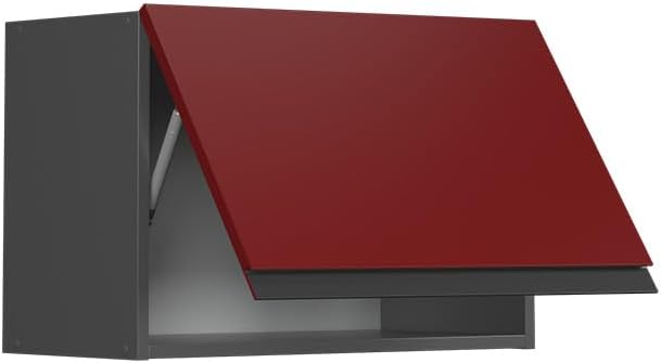 Vicco Hängeschrank R-Line, Rot/Anthrazit, 60 cm J-Shape, flach Rot Hängeschrank 60 cm (flach), Rot H
