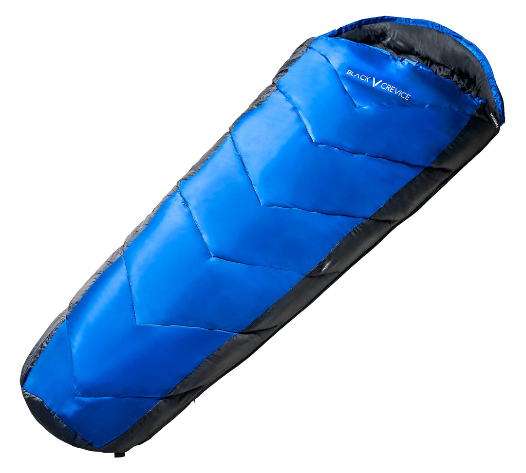 BLACK CREVICE Kinder-Schlafsack I Outdoor-Schlafsack I Schlafsäcke I Camping-Schlafsack inkl. Packsa