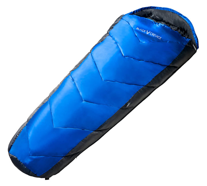 BLACK CREVICE Kinder-Schlafsack I Outdoor-Schlafsack I Schlafsäcke I Camping-Schlafsack inkl. Packsa