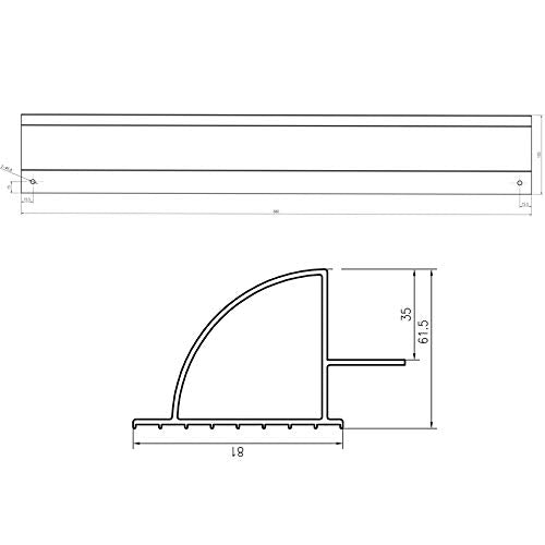 WATTSTUNDE Solarmodul Haltespoiler Dachbefestigungen Dachdurchführung weiss (HSA68/W), HSA68/W