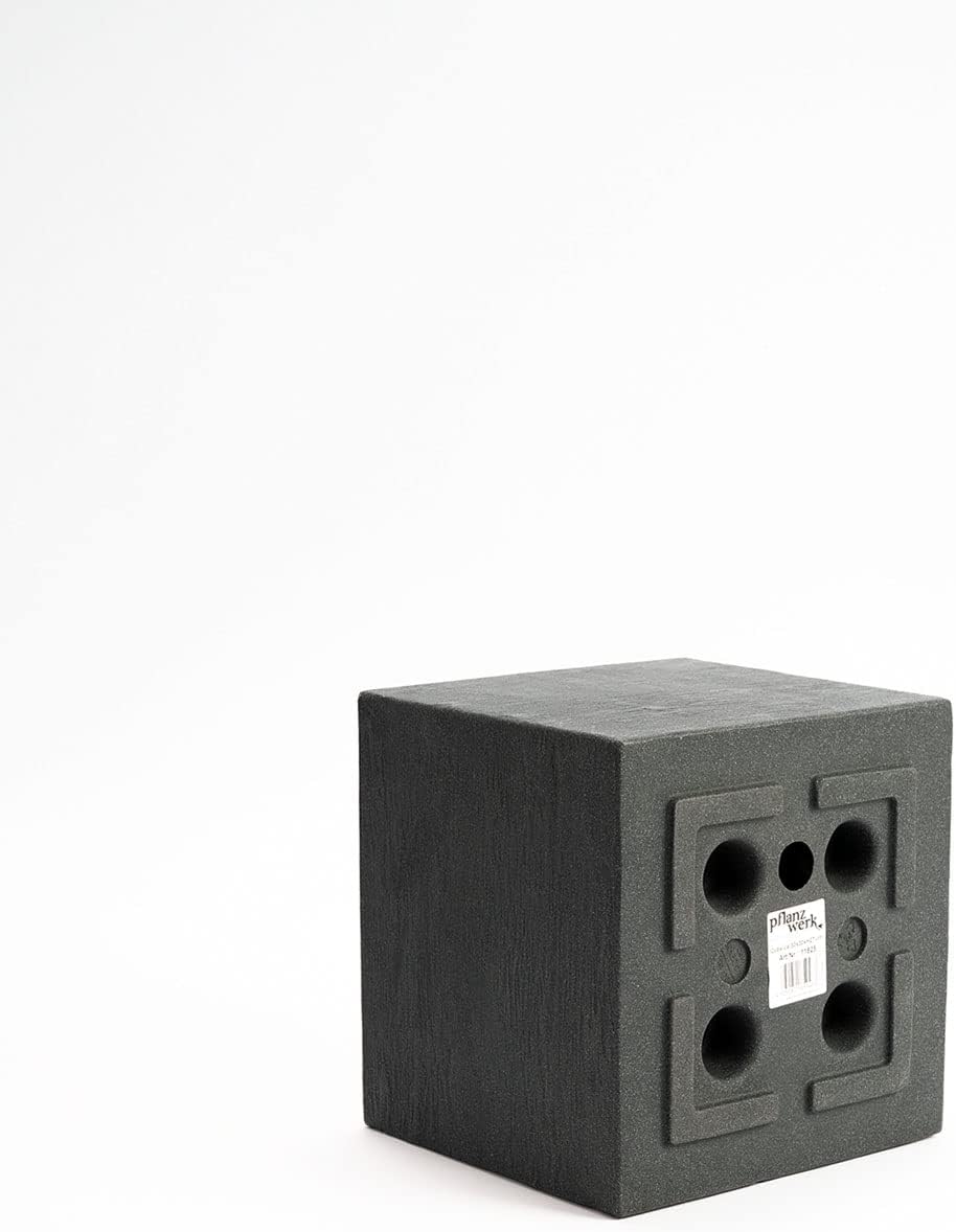 Pflanzwerk® Pflanzkübel Cube Anthrazit Kunststoff 34x40x40cm zum BESTPREIS *Grösse auswählbar *Frost