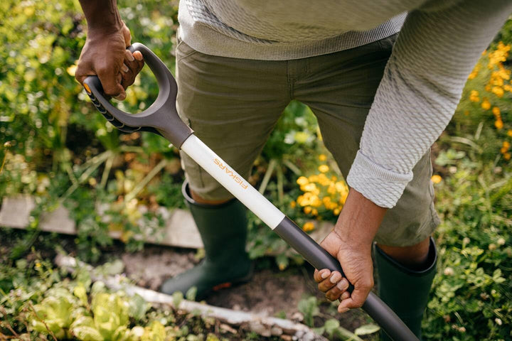 Fiskars Spatengabel für weiche, lockere Böden, Mit 4 Zinken, Länge: 105 cm, Zinken und Stiel aus hoc