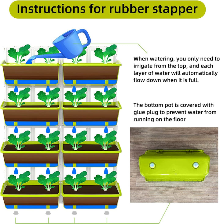 CEIEVER Hängende vertikale Wand Pflanze, Vertikaler Garten Pflanzenwand mit 8 Taschen Platzsparende