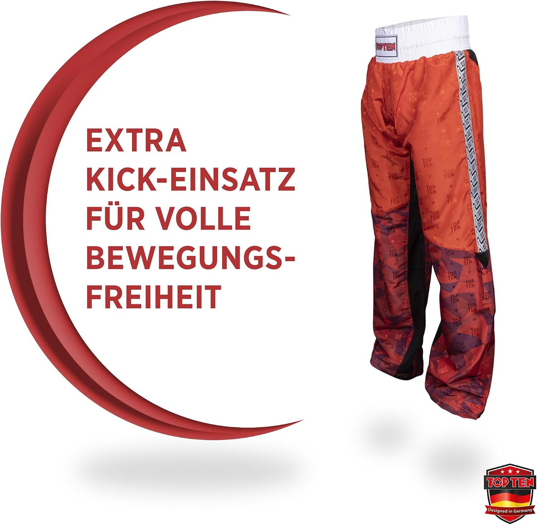 TOP TEN Kickboxhose „Prism“ Rot S, Rot S