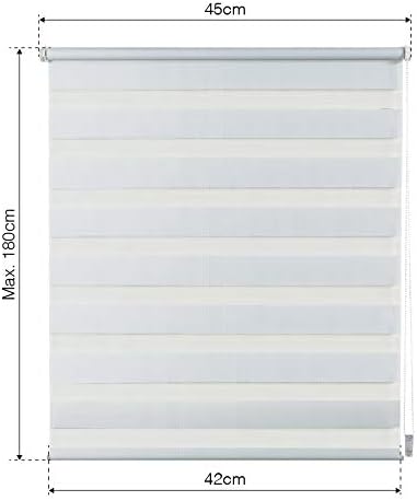 STORESDECO Doppelrollo Klemmfix ohne Bohren. Klemmrollo Einfache Montage, Zebra Rollo lichtdurchläss