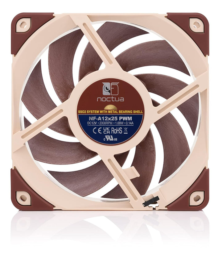 Noctua NF-A12x25 PWM, Leiser Premium-Lüfter, 4-Pin (120mm, Braun) único, único