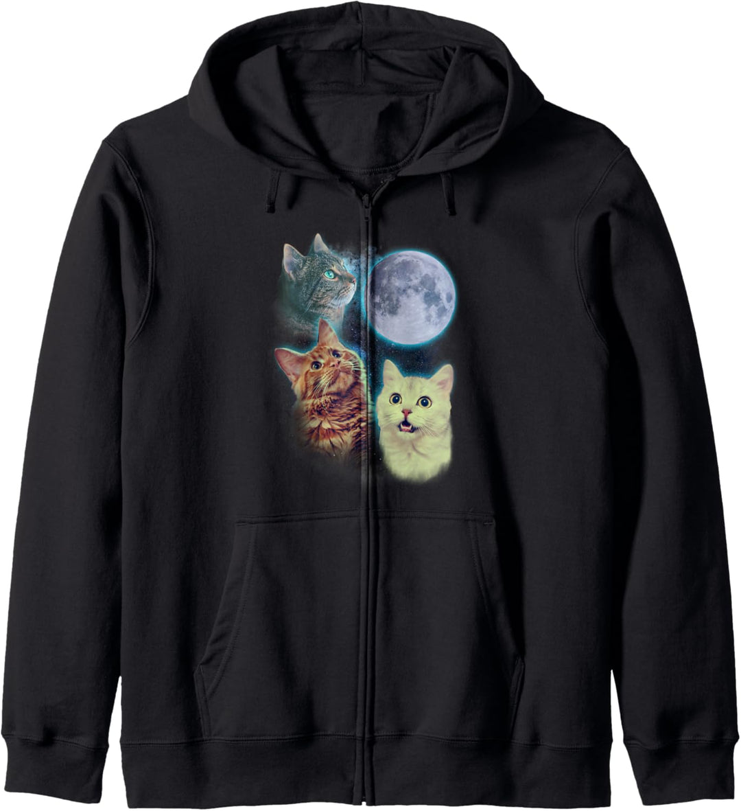 Three cat moon Kapuzenjacke