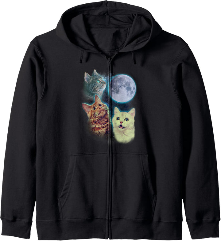 Three cat moon Kapuzenjacke