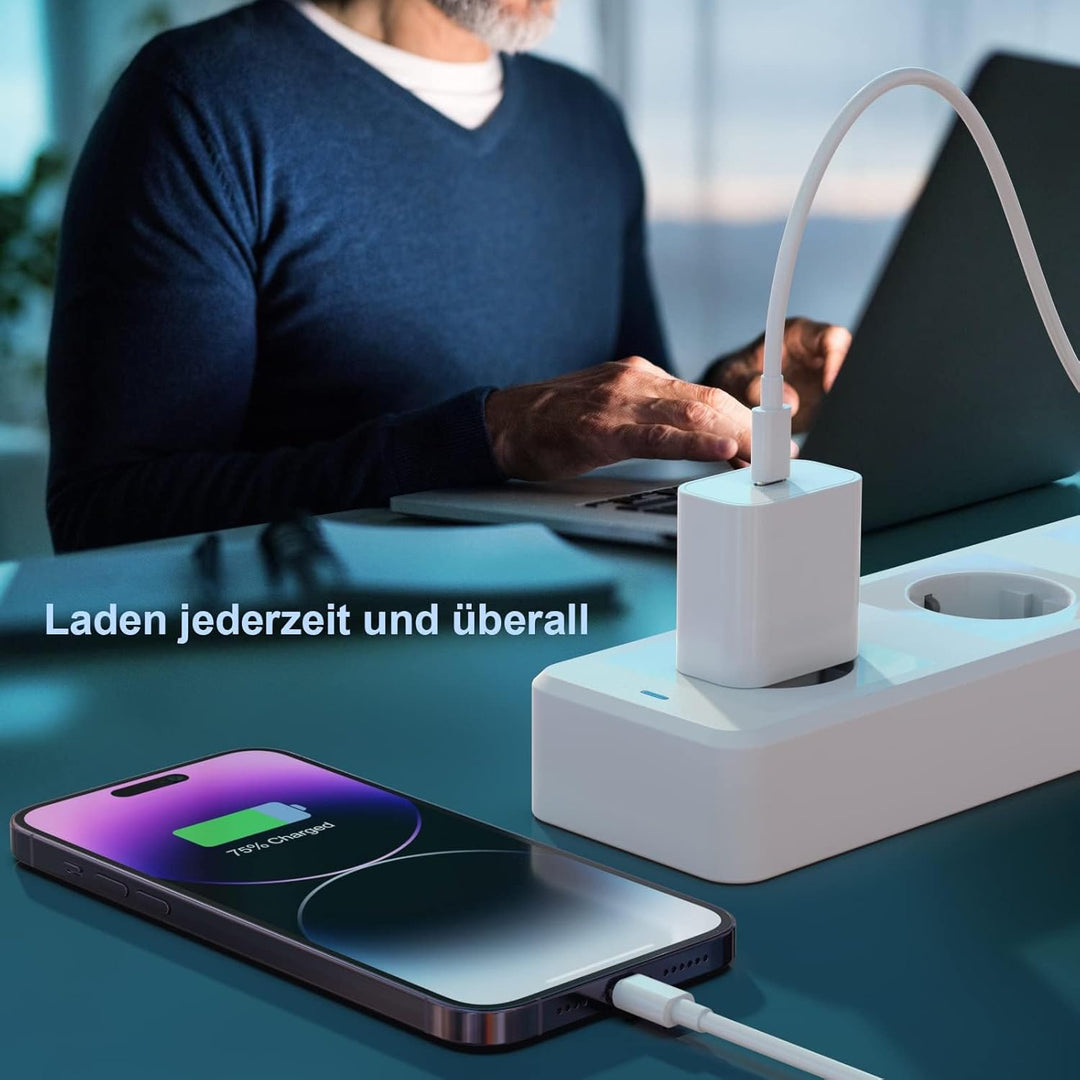 25W USB C Adapter, 3er Pack USB c ladegerät für iPhone 15 14 Plus Pro Max 13 12 11 SE, Pad，PD 3.0 iP