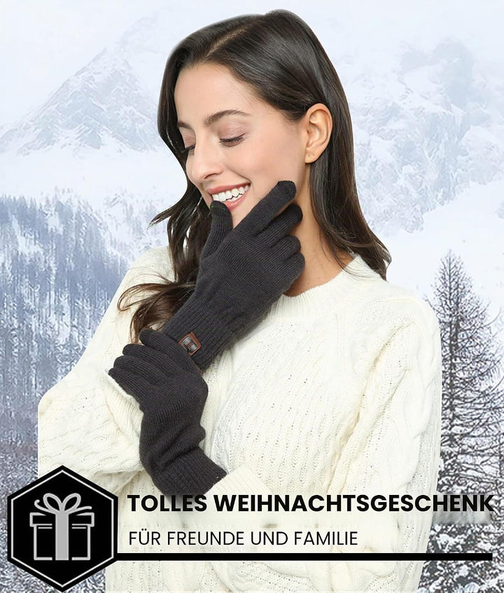Bequemer Laden Damen Winter Warm Touchscreen Handschuhe Thermo Winterhandschuhe Kaschmir Strickhands