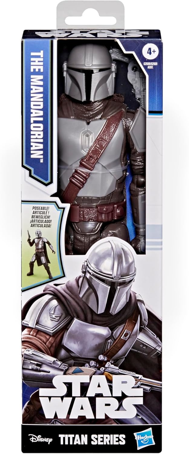 Star Wars Titan Serie The Mandalorian, 30 cm grosse Action-Figur & Accessoire, Spielzeug für Jungen