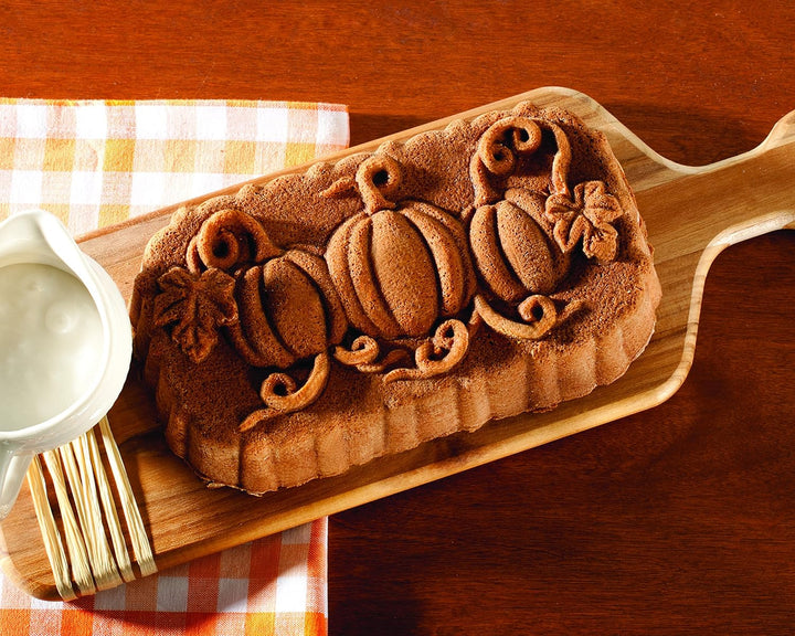 Nordic Ware Pumpkin Patch Loaf Pan, Bronze