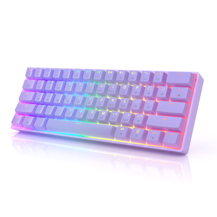 GK61s Mechanische Gaming-Tastatur – 61 Tasten RGB beleuchtete LED-Hintergrundbeleuchtung, PC/Mac Gam