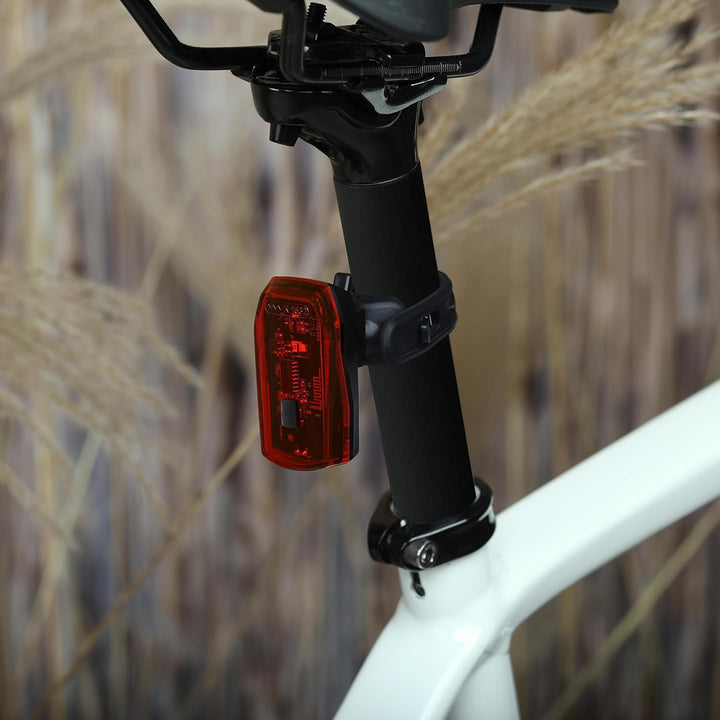Fahrradlicht-Set Brilliance – LED Frontlicht 30 Lux mit Akku & Rücklicht mit Batteriebetrieb, StVZO