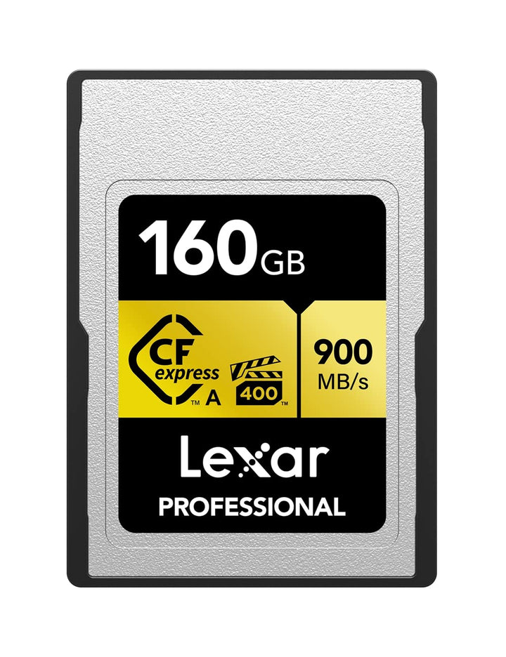 Lexar Professionelle 160 GB CFexpress Typ A Gold Series Speicherkarte, bis zu 900 MB/s Lesen, Kinoqu