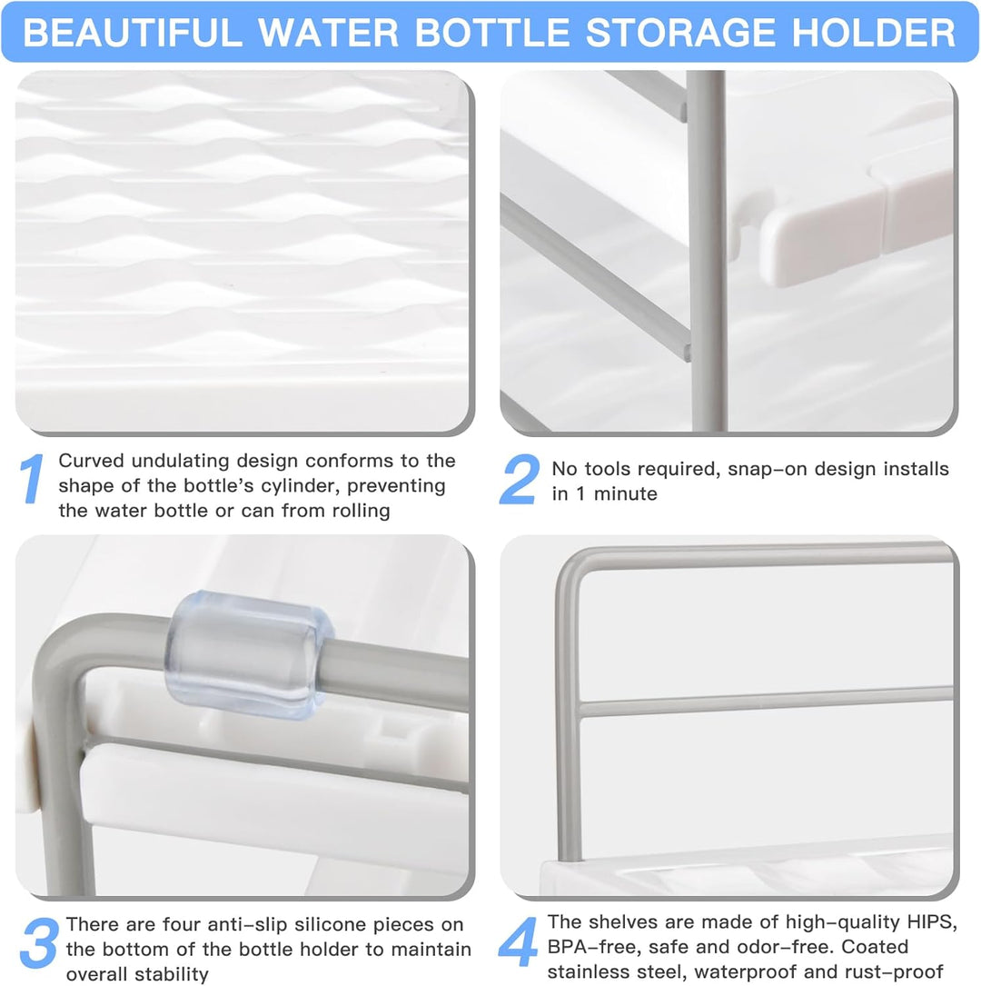 Wasserflaschen Organizer,Ausziehbares Flaschenregal,Wasserflaschenregal Küche,für Kleine Thermosflas