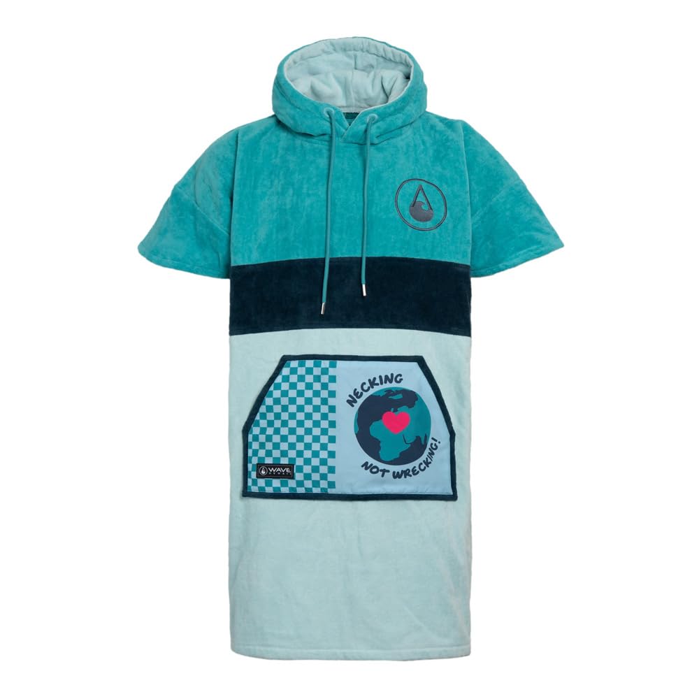 WAVE HAWAII Badeponcho Damen & Herren, Grösse XL, 181-197cm | 95-100% Baumwolle Surf-Poncho für Erwa