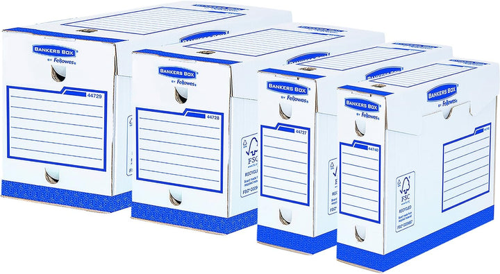 Bankers Box 4472802 Heavy Duty Archivschachtel, 100% recycelt, 20-er Pack, 150 mm, 150 mm