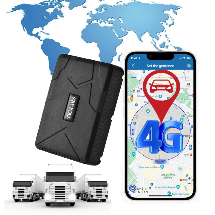 TKMARS 4G Auto GPS Tracker GPS Tracker Ohne ABO 7800mah mit Kostenloser App, Tropfenalarm TK915 4G 7