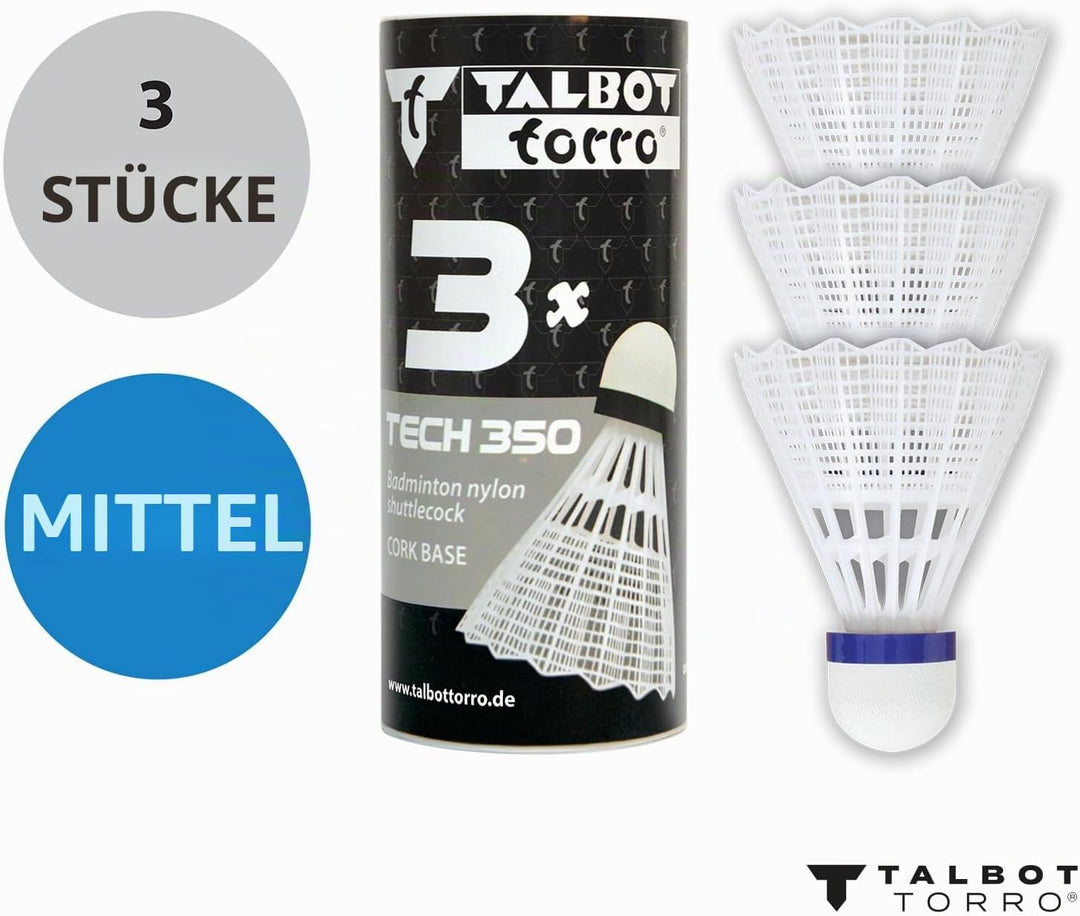 Talbot-Torro Badminton Set Isoforce 211, Graphit Badmintonschläger Set für den sofortigen Start, Bad