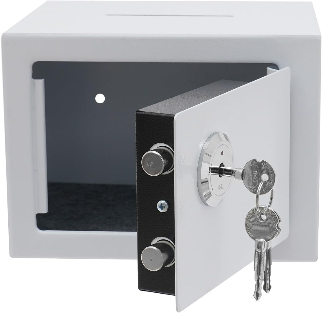 Safe Tresor Klein - Möbeltresor mit Schlüssel Safe Geldschrank 23x17x17cm feuerfest für Schmuck, Bar