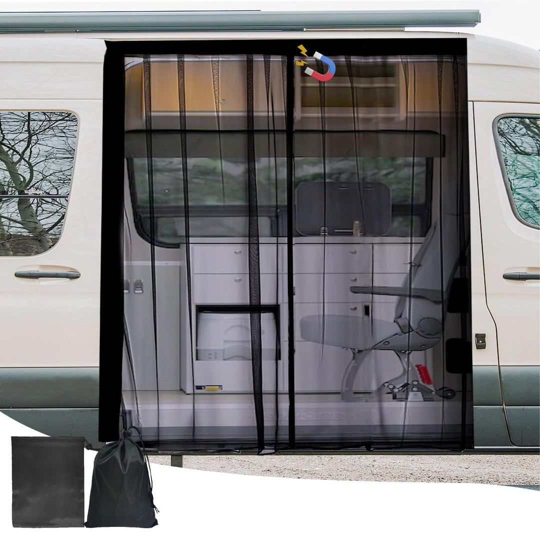 Moskitonetz Magnetisch für VW T5 T6 Schiebetür/Hintertür Auto Insektennetz mit Magnetverschluss für