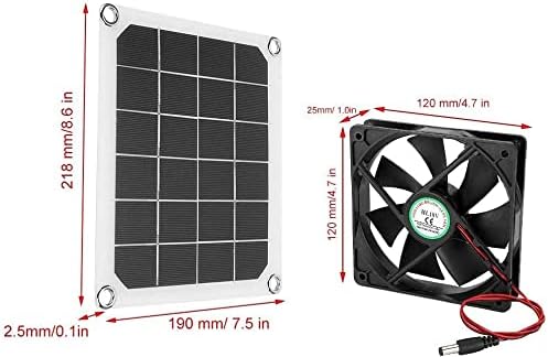 Solarbetriebenes Dachventilatorsystem, Leistungsstarker Ventilator und 10W-Solarpanel-Set für Gewäch