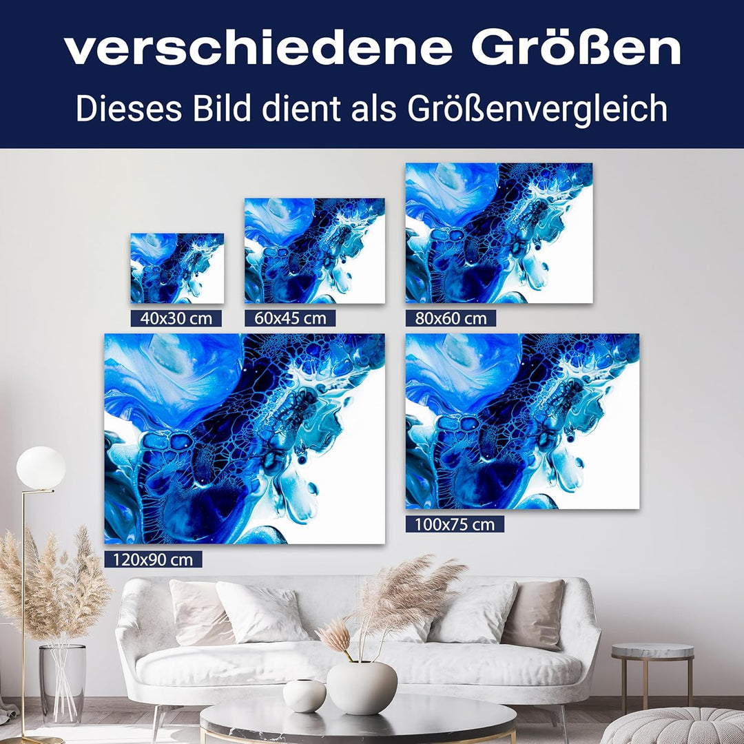 wandmotiv24 Leinwandbild Kunst, abstrakt, Querformat M0665 100L x 75B cm Leinwandbild Kunst Querform