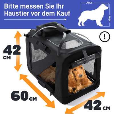 PetProved Hundebox Auto Hundetransportbox Transportbox Hund Hundebox Faltbar für Zuhause Faltbare Hu