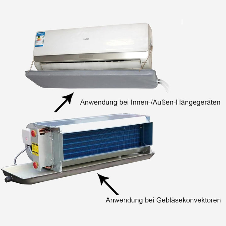 Auffangwanne mit Ablauf 27.9×9.44in, Innen und Aussengeräte Klimaanlage kondensatablaufwanne für HVA
