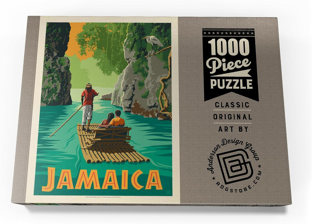 Jamaica: Rafting im Paradies, Vintage Poster - Premium 1000 Teile Puzzle - MyPuzzle Sonderkollektion