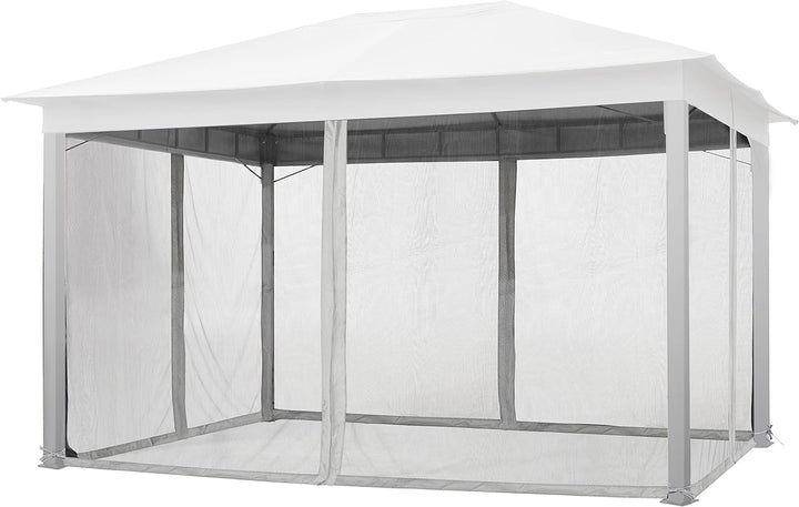 Moskitonetz für Gartenpavillon Sunset Classic 3x4 m - Polyester - Insektengitter inkl. Ringe, mit Re