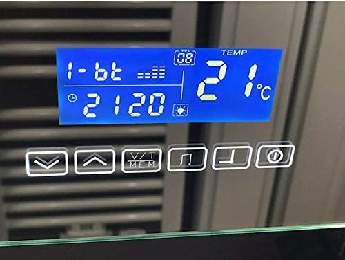 LED Spiegelschrank 60x40 Edelstahl Bluetooth Radio Temperatur Uhr Badezimmer WC